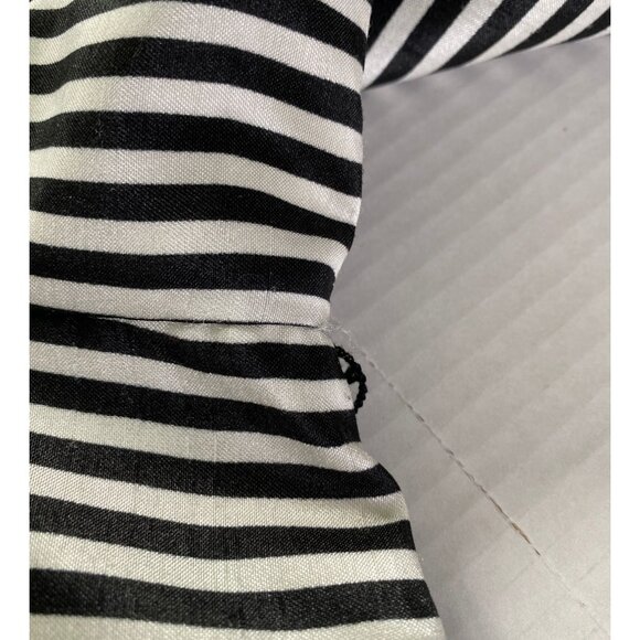 Julian Taylor Cream and Black Stripe Back Cut Out Dress Size 14 Whimsical Church - Picture 15 of 15